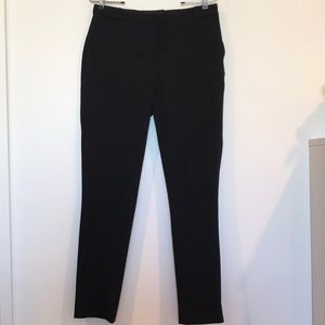Black Straight-Leg Dress Pants